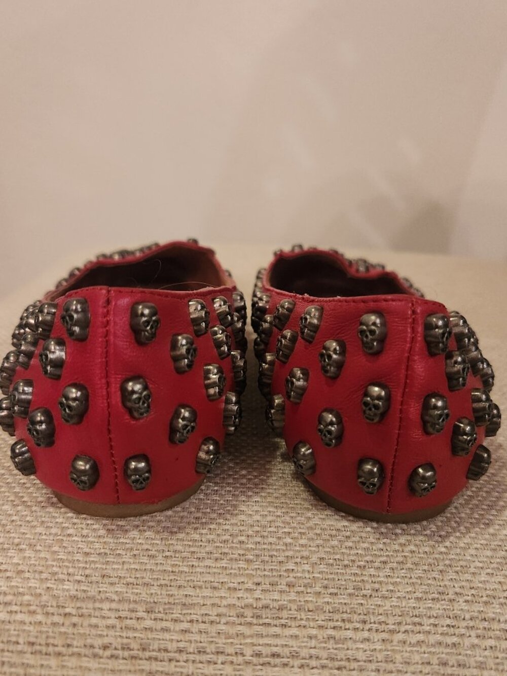 Jeffrey Campbell Red Skulltini Flats - Women's Size 7 - Picture 4 of 7